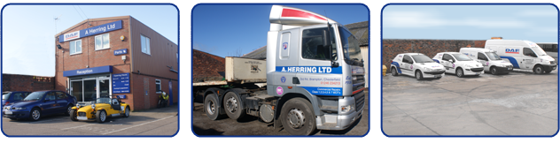 A Herring Ltd - Our Reception, Our Collection Truck, Our Company Vehicles.